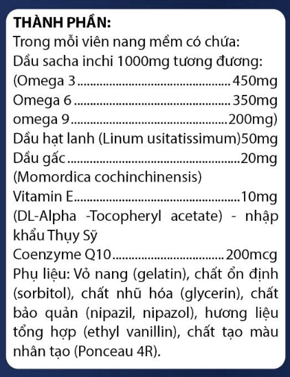 Thà nh Phần Dầu Sachi New
