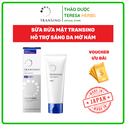 sá»¯a rá»­a máº·t transino tráº¯ng da