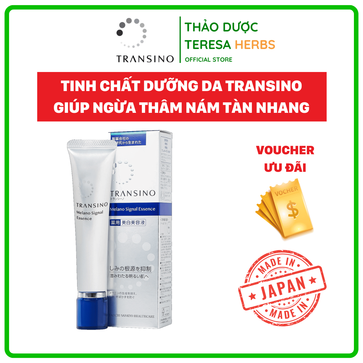Tinh Chất Giảm Nám MỠThâm Transino 30g Tinh Chất Giảm Nám MỠThâm Transino 30g