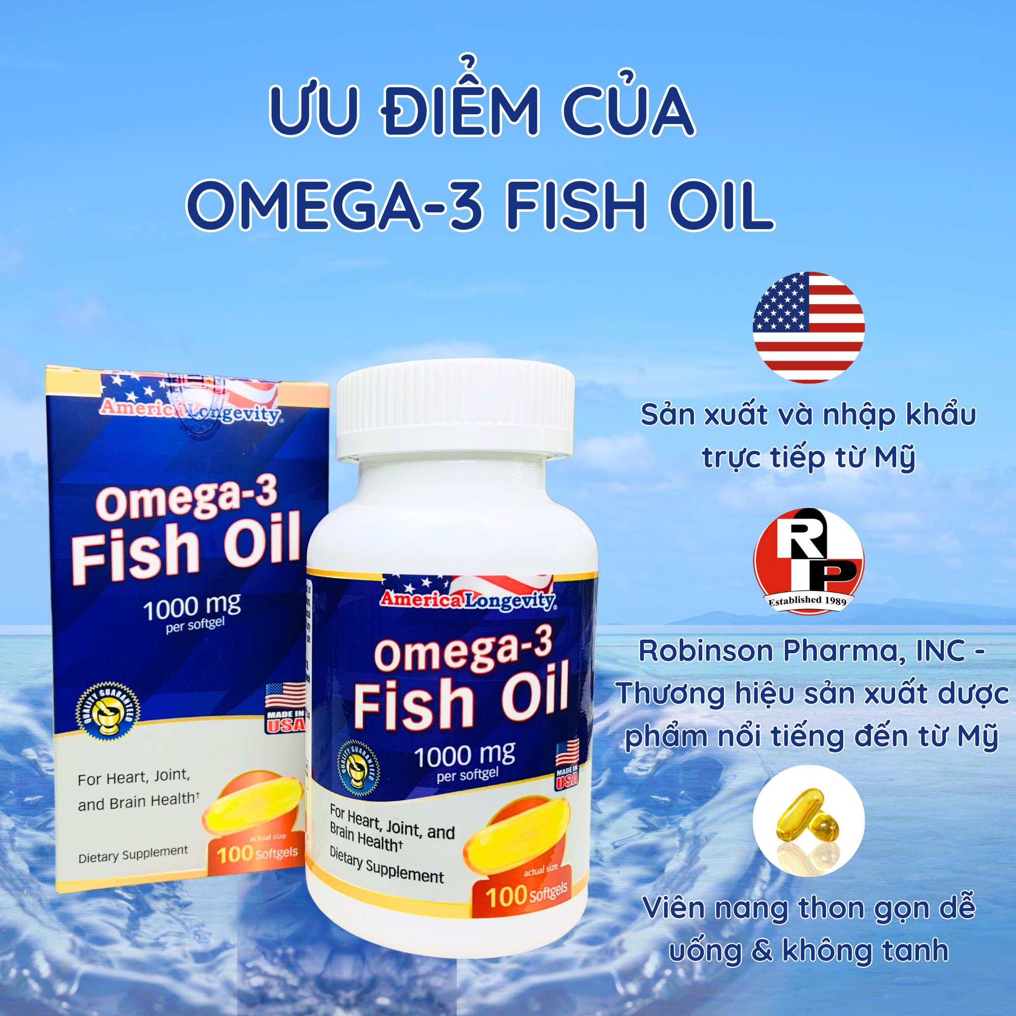 Ưu Äiá»m Omega 3 MỸ