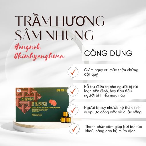 An Cung Trầm Hương Sâm Nhung Hoà n - Há»p 32 Viên Giúp Bá» Máu, Ngừa Tai Biến 8 Tram-huong-sam-nhung-32-vien-cong-dung