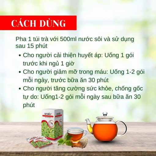 Trà Thảo Dược SATUREX Há» Trợ Detox Và Giảm Mỡ Máu Há»p 30 gói 6 Dược-trà -saturex (3)