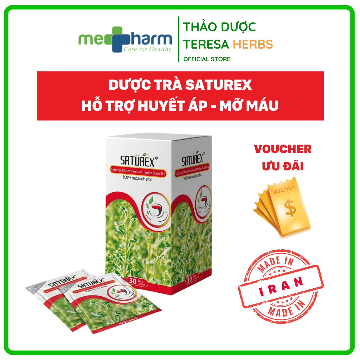 Trà Thảo Dược Saturex Detox & Giảm Mỡ Máu Trà Thảo Dược Saturex Detox & Giảm Mỡ Máu