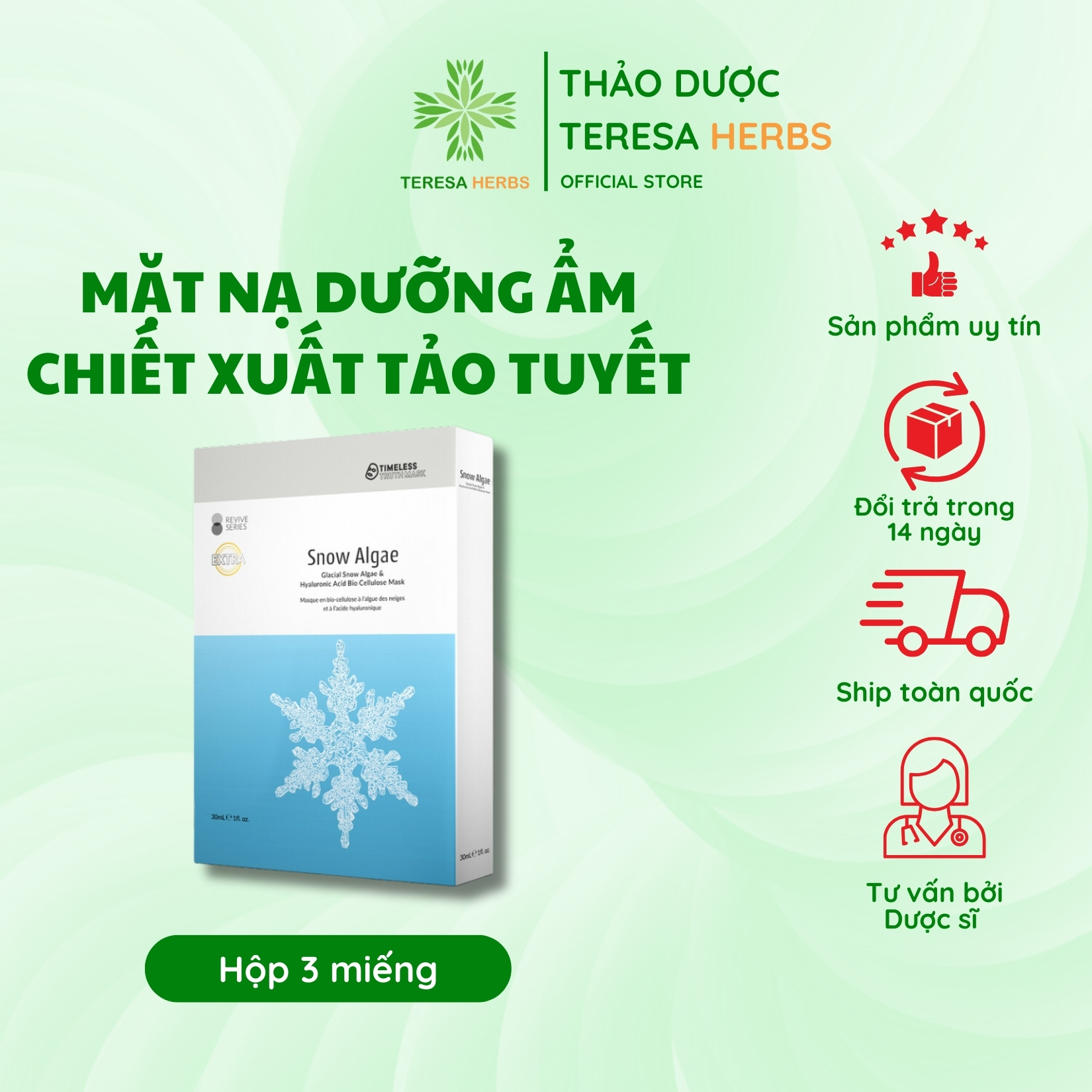 Mặt Nạ Chiết Xuất Tảo BÄng Tuyết Mặt Nạ Chiết Xuất Tảo BÄng Tuyết