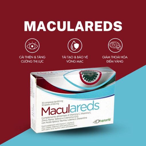 Viên uá»ng bá» mắt Maculareds - AREDS2 - Bảo vá» mắt, ngÄn ngừa thoái hóa Äiá»m và ng 3 Công Dụng ưu Viá»t Cá»§a Viên Bá» Mắt Maculareds