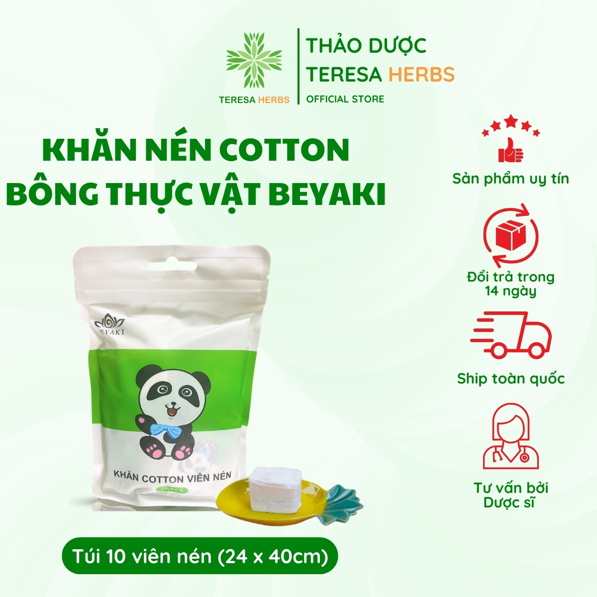 KhÄn Nén Cotton Bông Thá»±c Váºt Beyaki 10 Viên KhÄn Nén Cotton Bông Thá»±c Váºt Beyaki 10 Viên