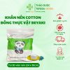 KhÄn Nén Äa NÄng Beyaki 100% cotton (Gói 30 viên 24x30cm) 12 KhÄn Nén Cotton Bông Thá»±c Váºt Beyaki 30 Viên