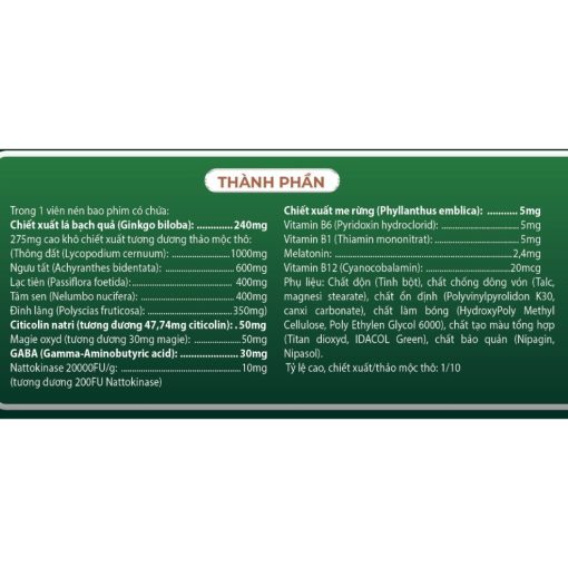 ThÃ nh Pháº§n Hoáº¡t Huyáº¿t Tiá»n ÄÃ¬nh