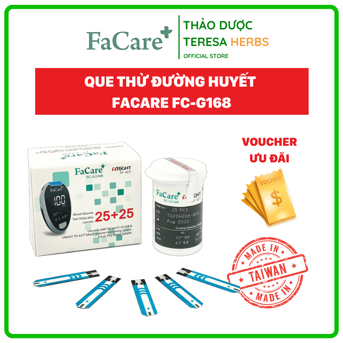 Que Thá» ÄÆ°á»ng Huyết Facare Fc-g168 Que Thá» ÄÆ°á»ng Huyết Facare Fc-g168