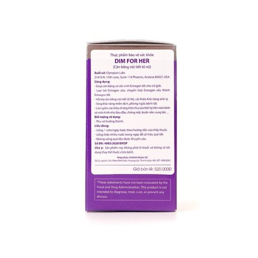 Dim For Her 30 viên - Há» trợ cân bằng ná»i tiết tá» nữ Olympian Labs 9 Dim-for-her-30-vien-ho-tro-can-bang-noi-tiet-to-nu-1718418233