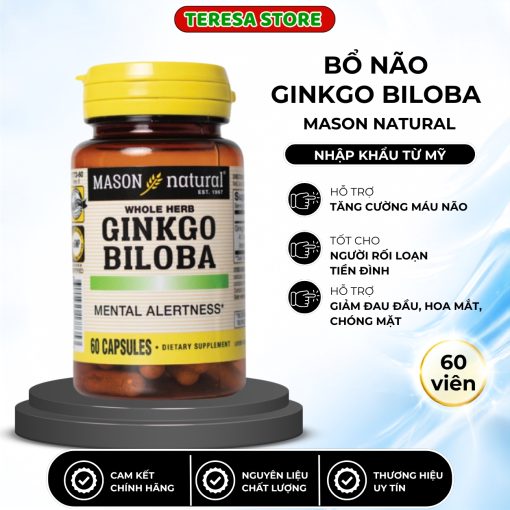Teresa Store - Há» Thá»ng Cá»a Hà ng Quà Tặng Sức Khoẻ 76 Bá» Não Mason Natural Ginkgo Biloba - 60 viên