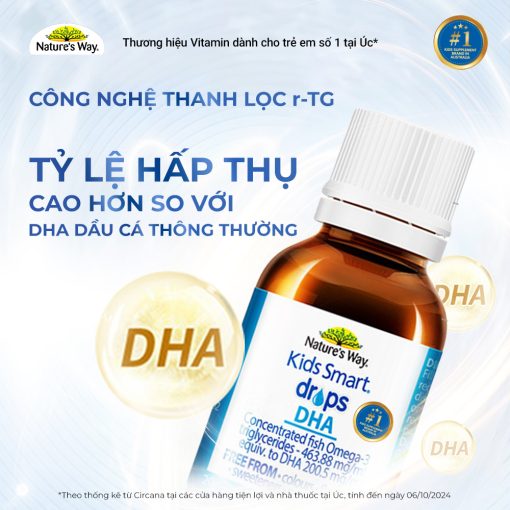 Nature'S Way Kids Smart Drops Dha - Há» Trợ Phát Triá»n Não Bá», Thá» Lá»±c Cho Bé - 20ml 8 Dha-drops-kids-smart-20ml-3