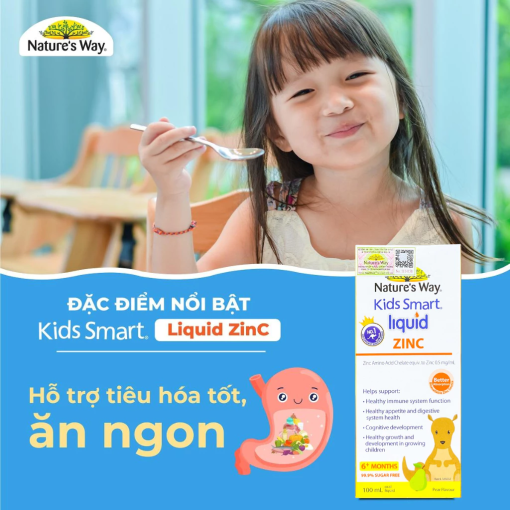 Natureâs Way Kids Smart Liquid ZinC â Bá» sung kẽm cho bé - 100ml 8 Natureâs Way Kids Smart Liquid Zinc (3)