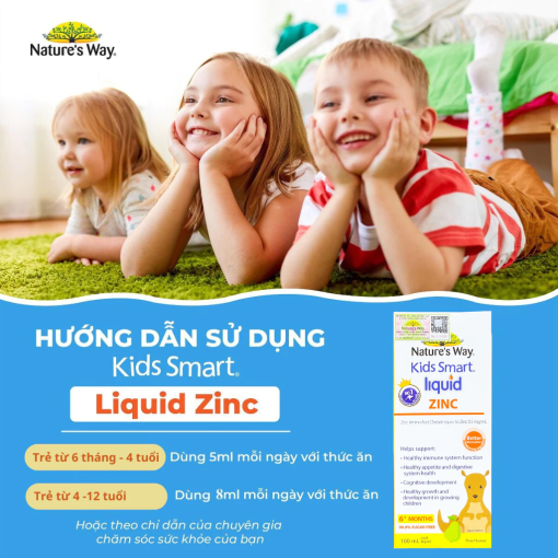 Natureâs Way Kids Smart Liquid ZinC â Bá» sung kẽm cho bé - 100ml 11 Natureâs Way Kids Smart Liquid Zinc (6)