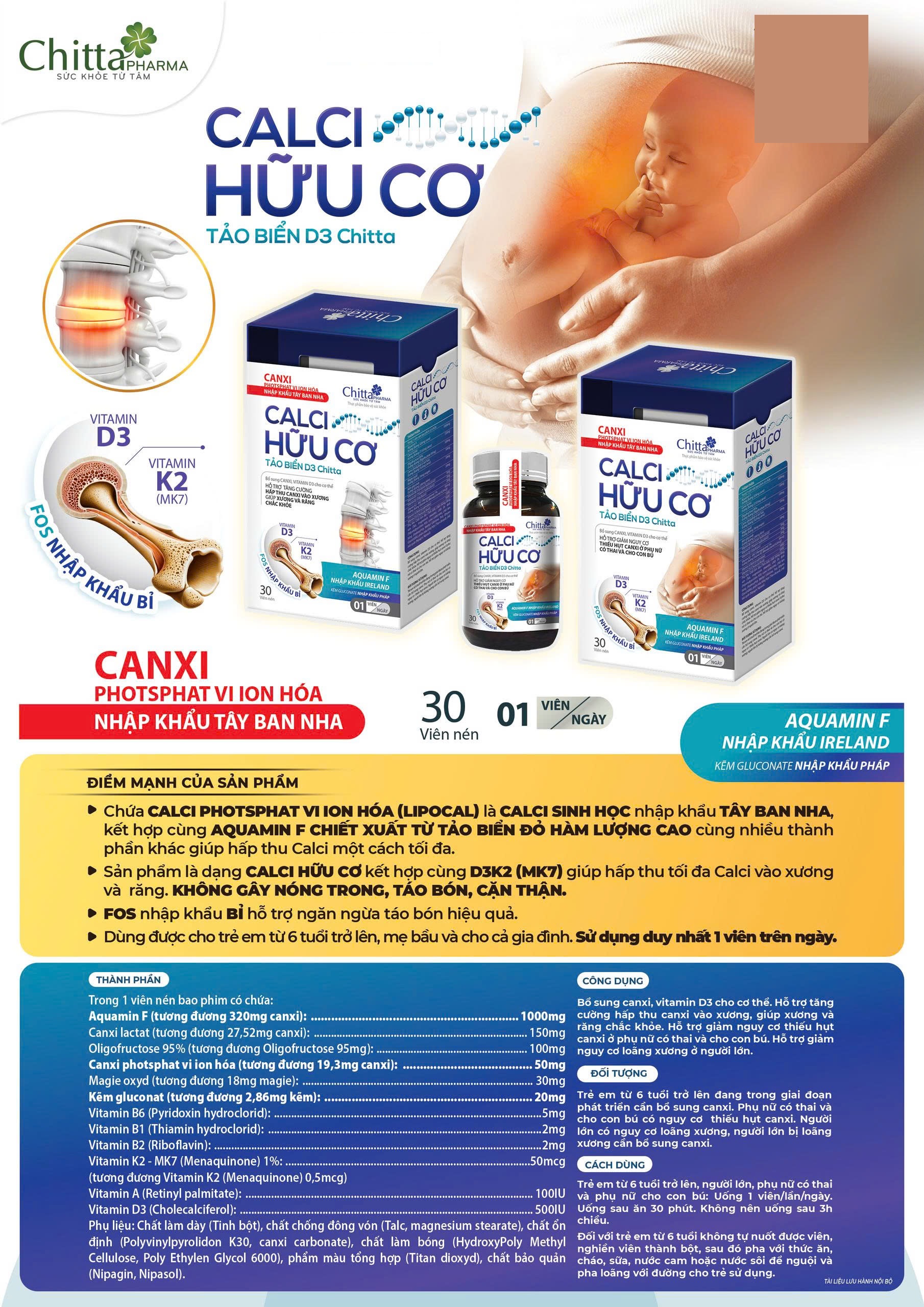 canxi hữu cơ Chitta canxi hữu cơ Chitta