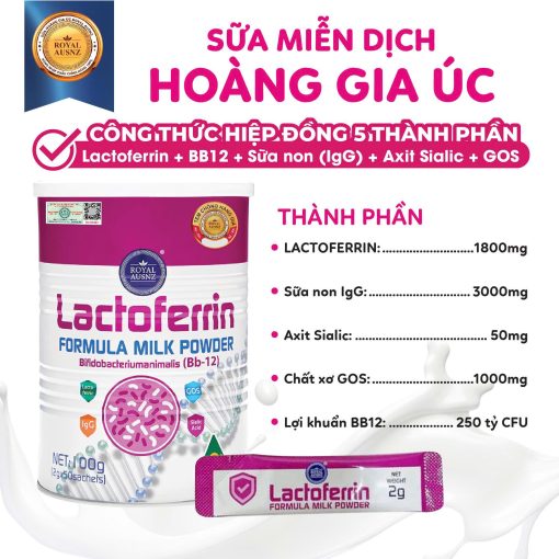 Sữa Hoà ng Gia Ãc Lactoferrin Formula Milk BB-12 ROYAL AUSNZ Há» Trợ TÄng Cưá»ng Há» Miá»
n Dá»ch Cho Trẻ 100g 14 Lactoferrin-formula-milk-powder-bifidobacteriumanimalis-bb-12 (9)