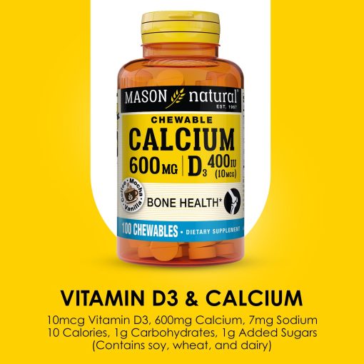 Mason Natural Calcium 600mg + D3 Coffee Mocha Flavor (1)
