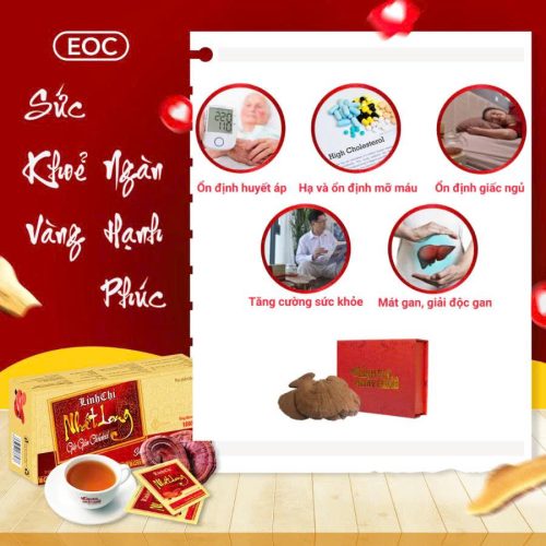Trà hòa tan Linh Chi Nhất Long 30 gói tÄng cưá»ng sức khá»e, á»n Äá»nh huyết áp, chá»ng oxy hóa 3 Tra-linh-chi-nhat-long (3)